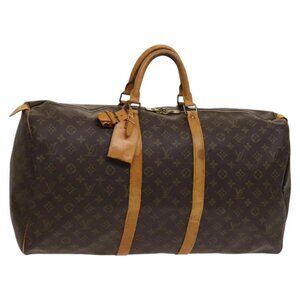 LOUIS VUITTON Monogram Keepall 55 Boston Bag